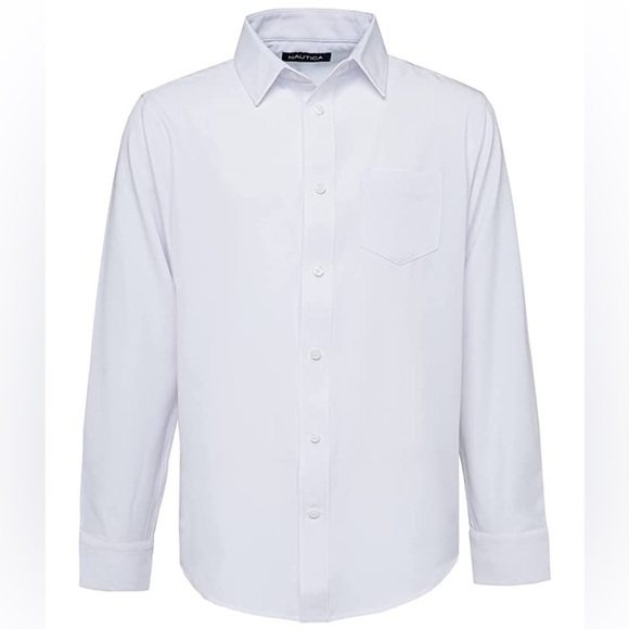 Nautica Boys 'XL 18-20 Synthetic Woven Long Sleeve Shirt boys Uniform Boys S8 - Picture 1 of 7